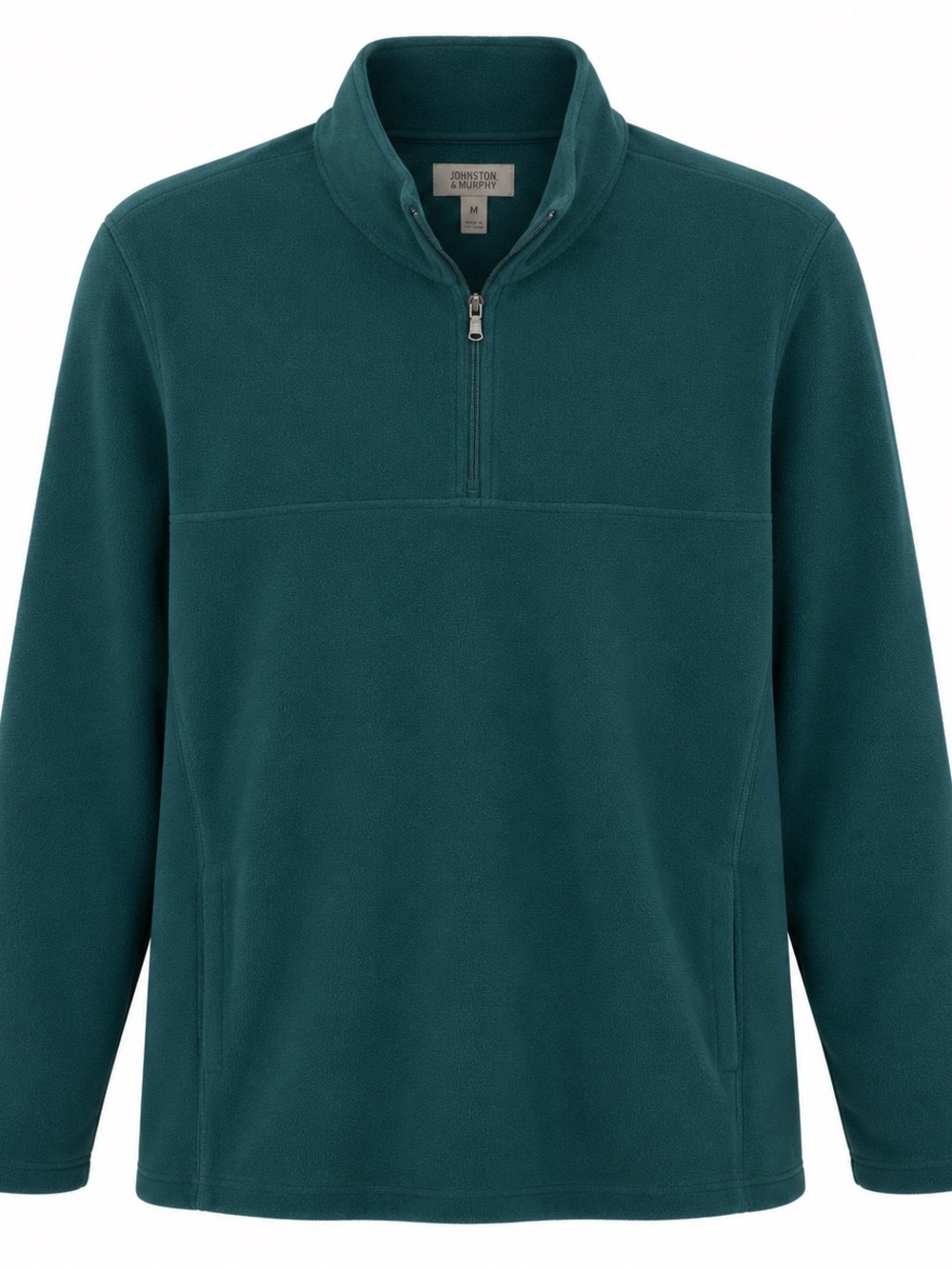 Croft & Barrow Mens XL Teal Fleece Pullover Jacket 1/4 Zip Polyester